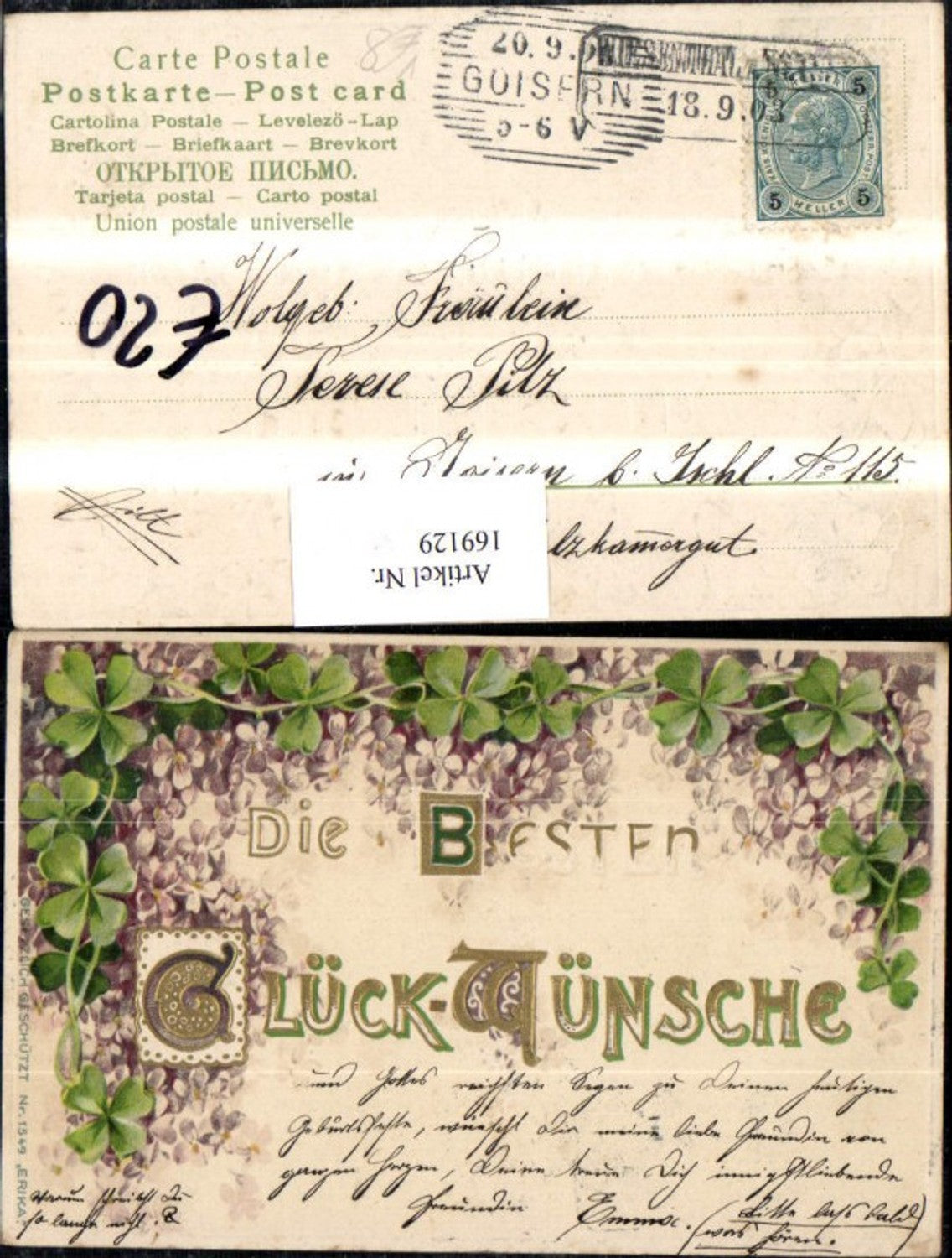 Alte Ansichtskarte – Old Postcard