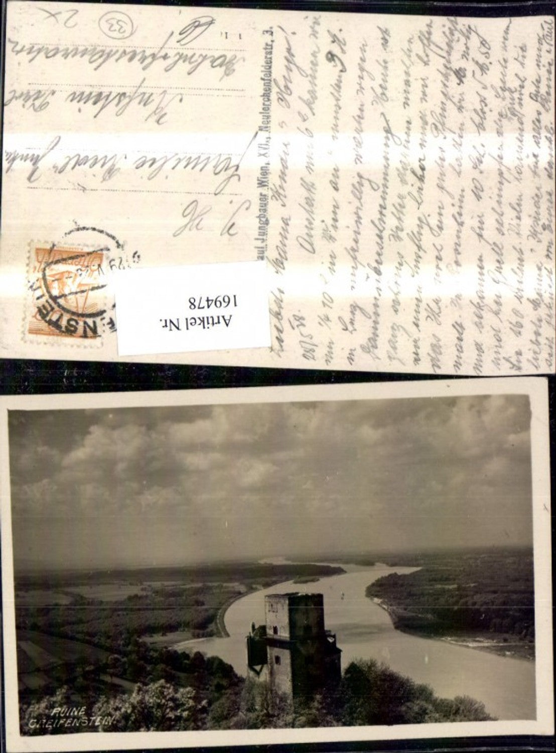 169478,Burg Ruine Greifenstein St. Andrä-Wördern 1928