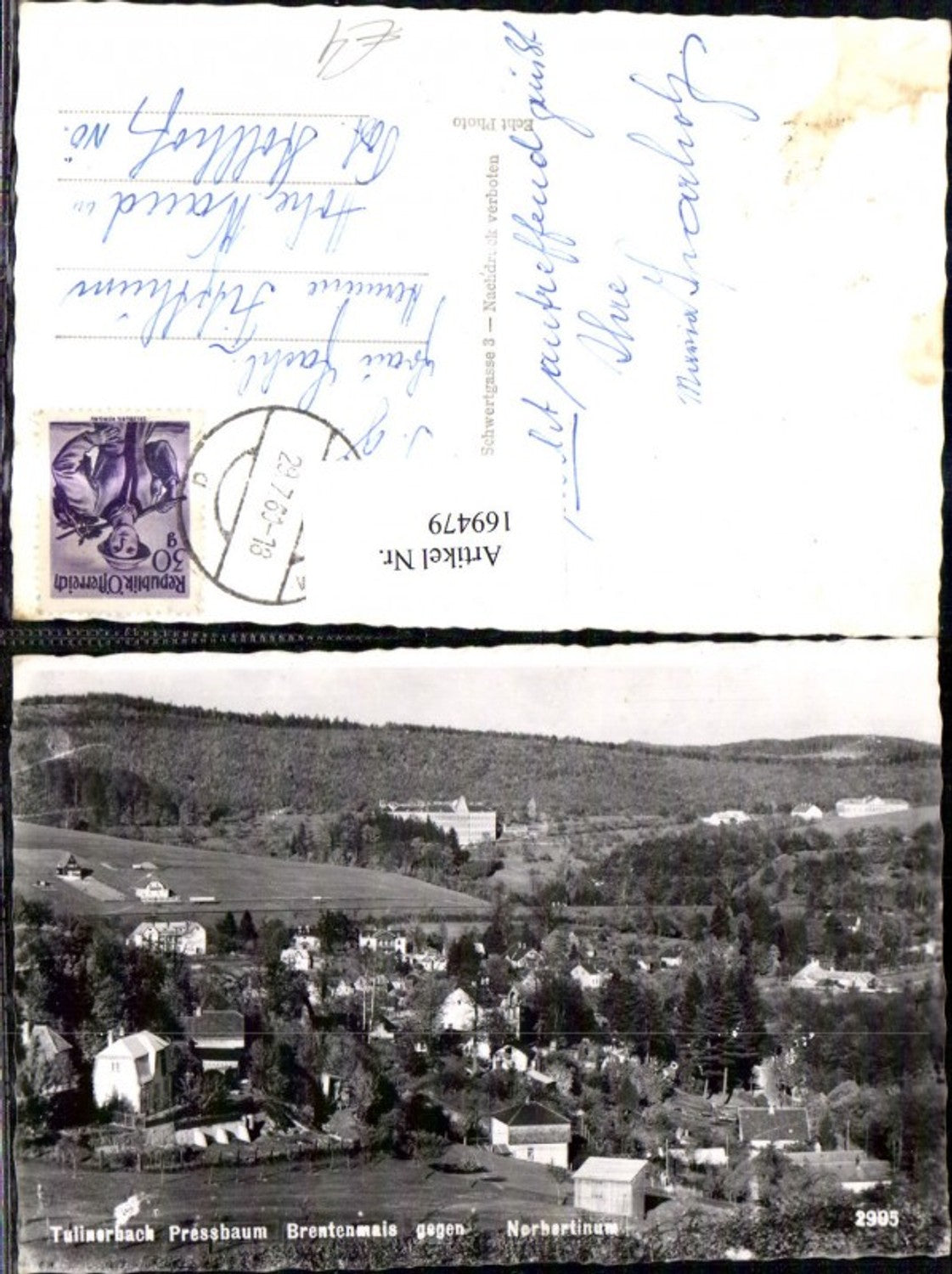 169479,Tullnerbach Pressbaum Brentenmais vs. Norbertinum 1960