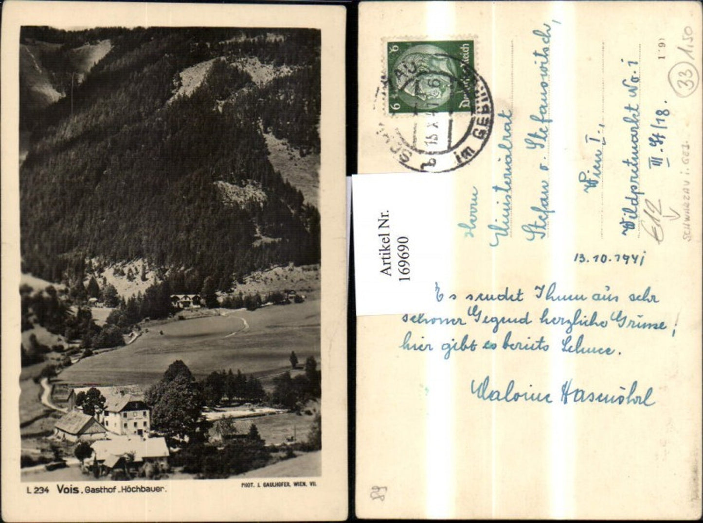 169690,Schwarzau i. Geb. Vois Gasthof Höchbauer