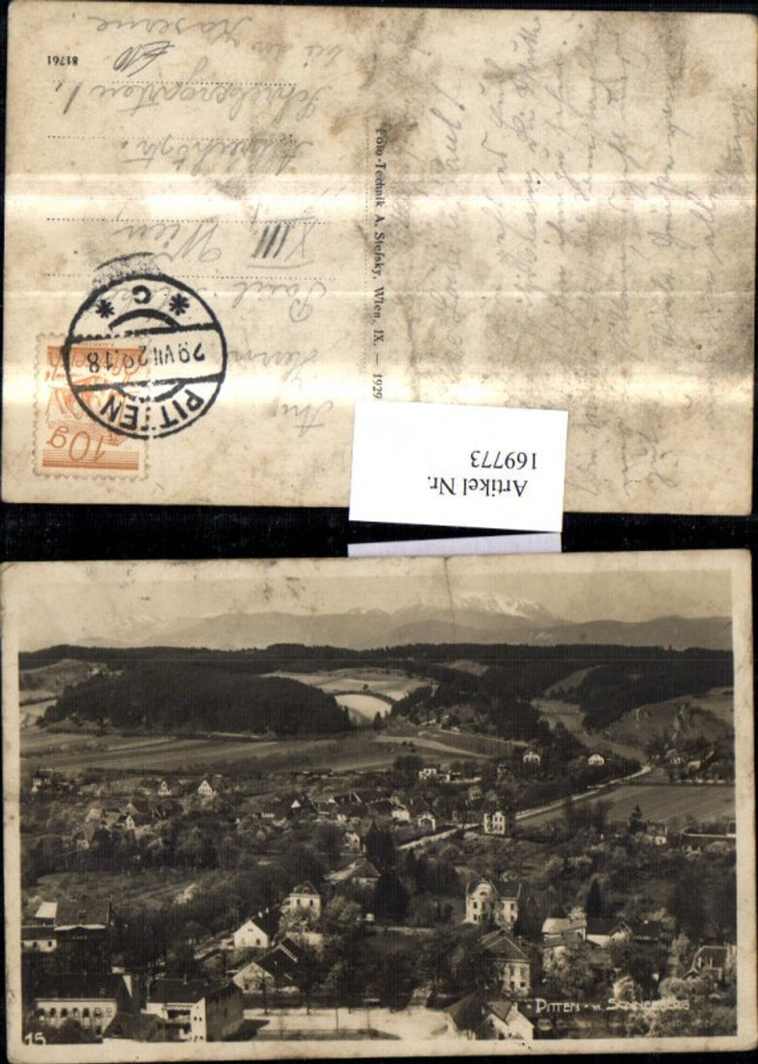 169773,Neunkirchen Pitten m. Schneeberg Totale