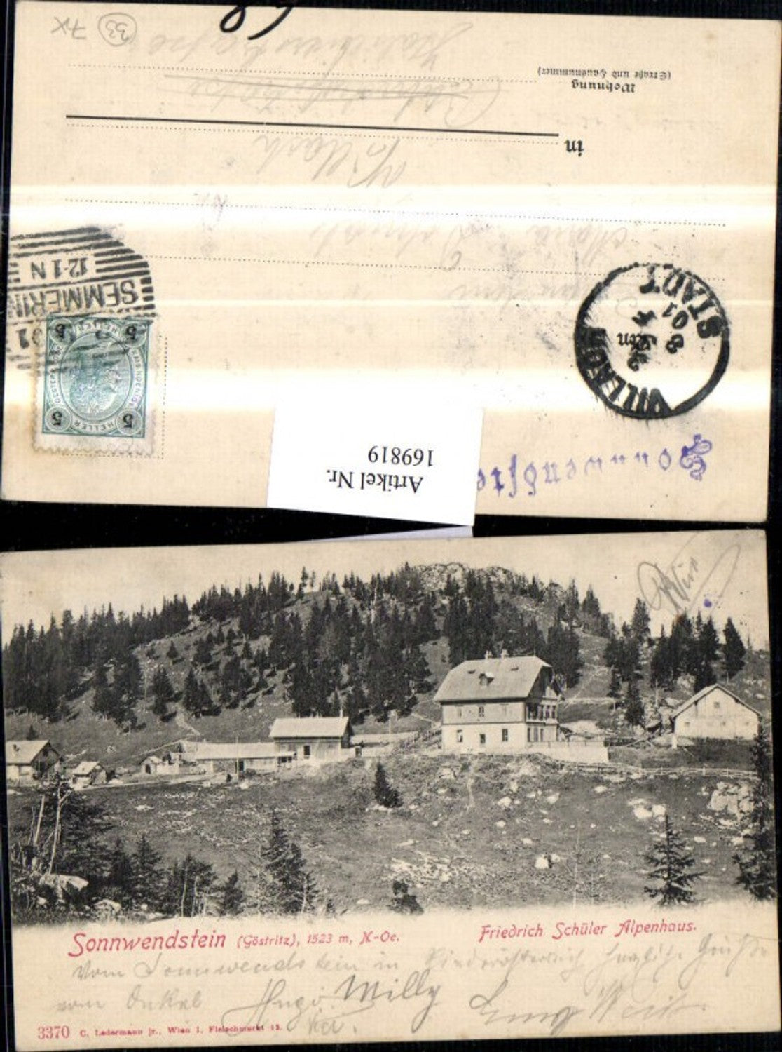 169819,Göstritz Sonnenwendstein Friedrich Schüler Alpenhaus