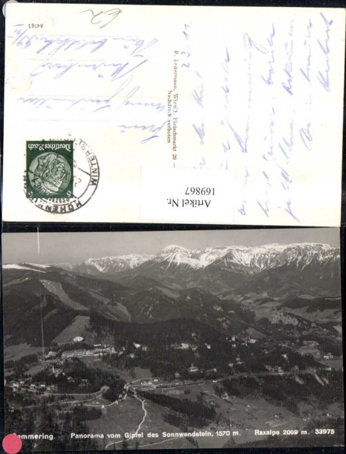 169867,Semmering Totale v. Gipfel des Sonnenwendstein Raxalpe