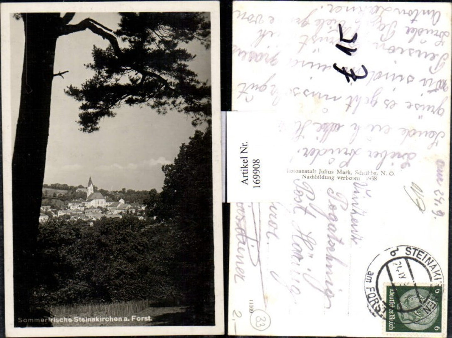 169908,Steinakirchen a. Forst Ortsansicht Kirche