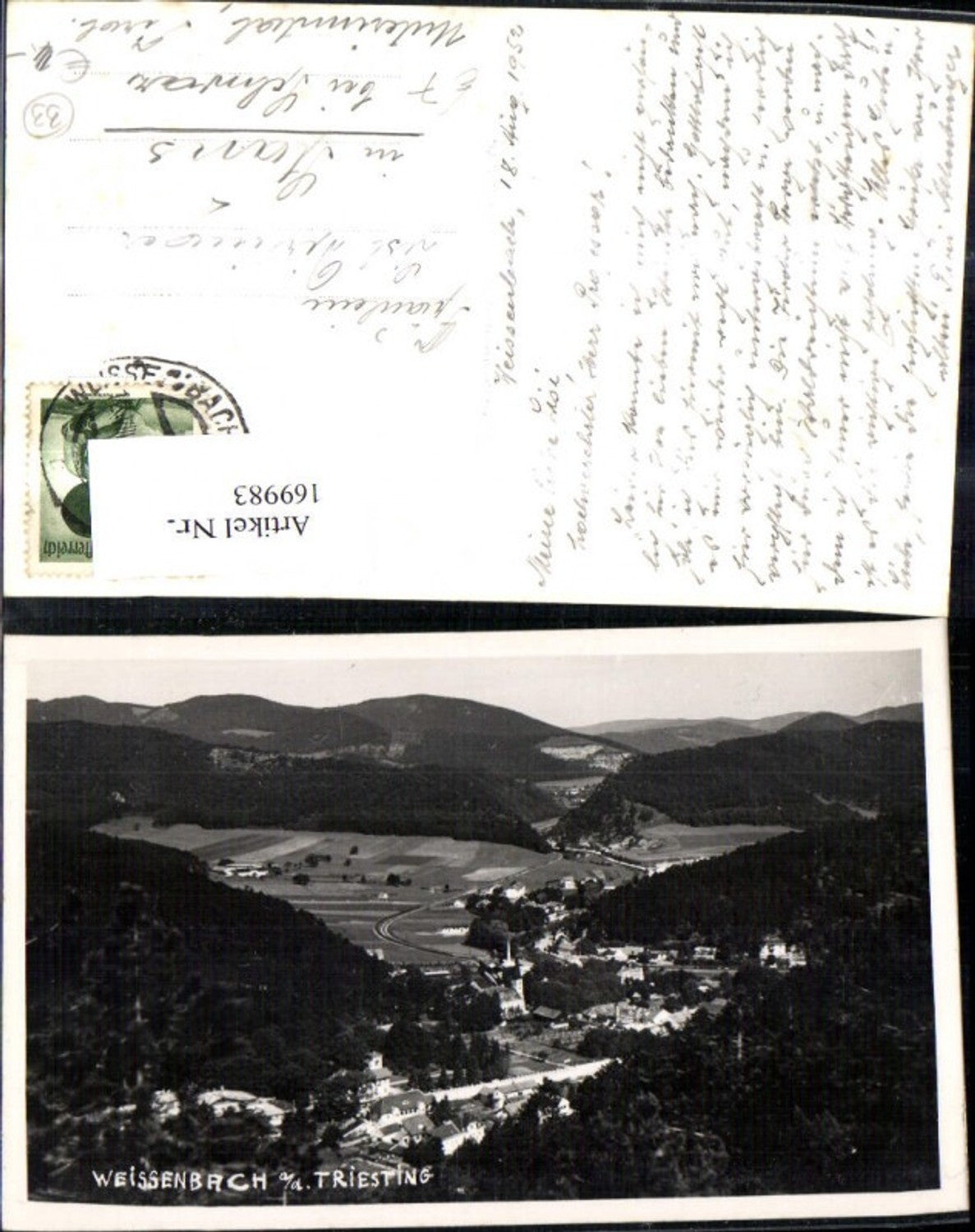 169983,Weissenbach a. d. Triesting Totale 1952