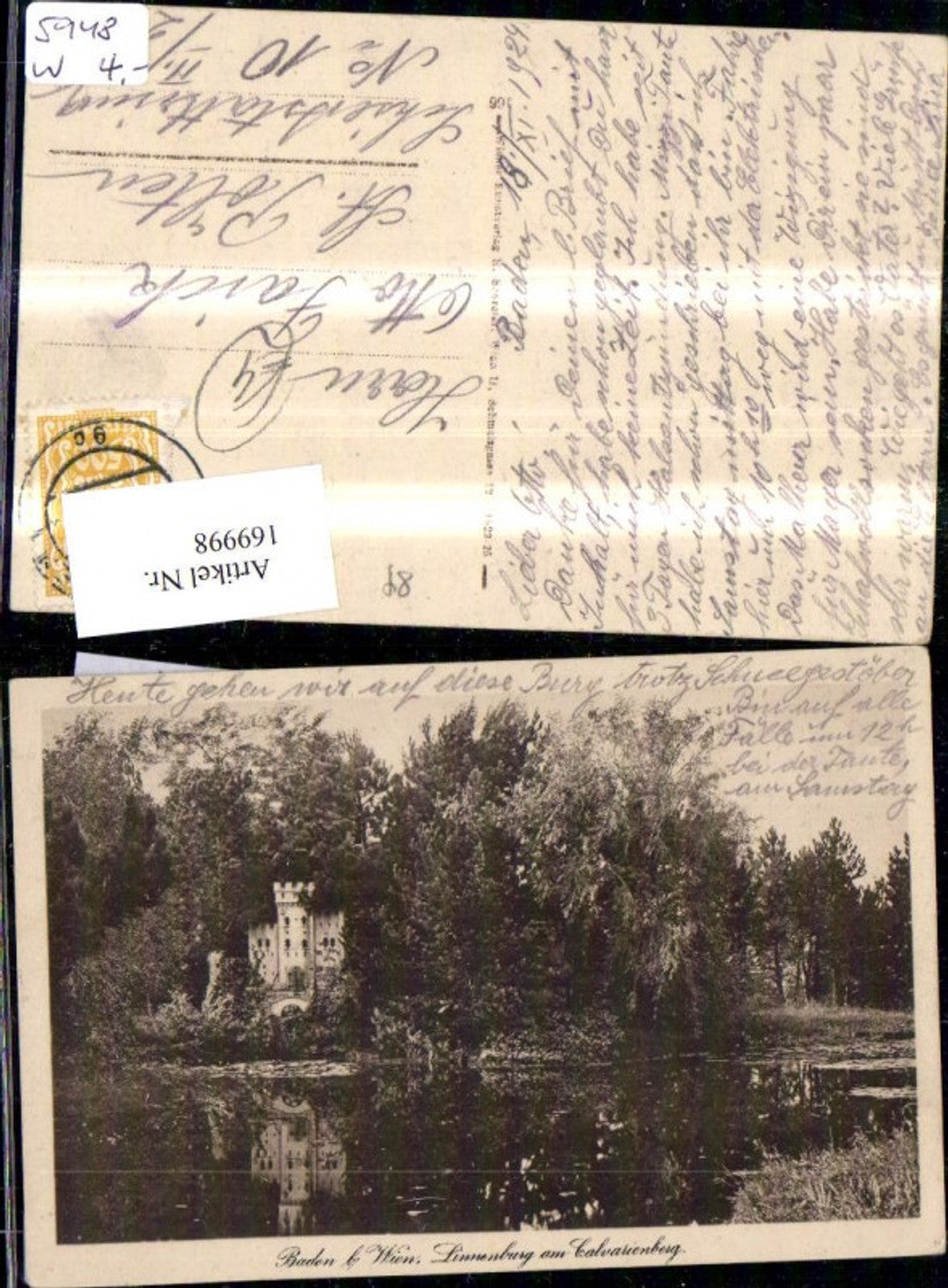 169998,Baden b. Wien Linnenburg a. Calvarienberg 1929