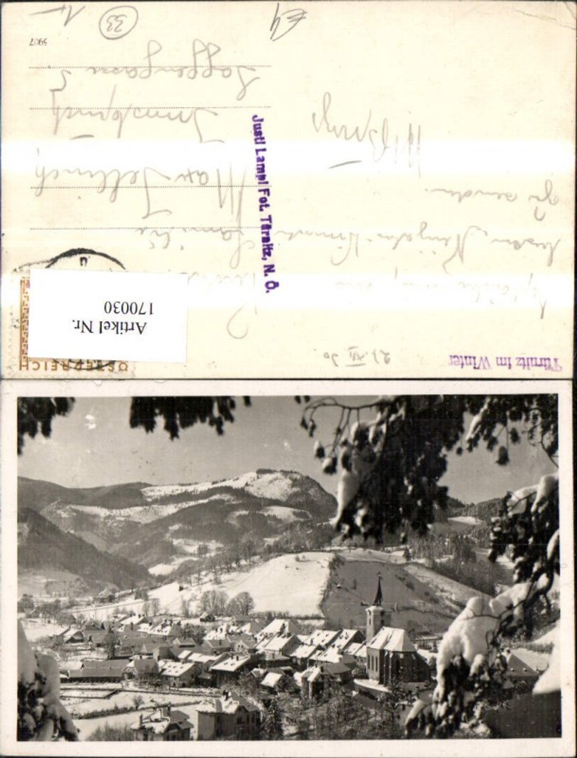 170030,Türnitz i. Winter 1930