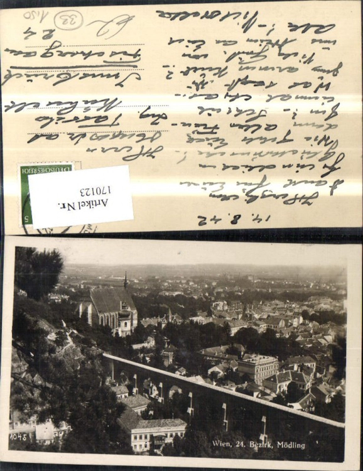 170123,Mödling Wasserleitung Viadukt 1942