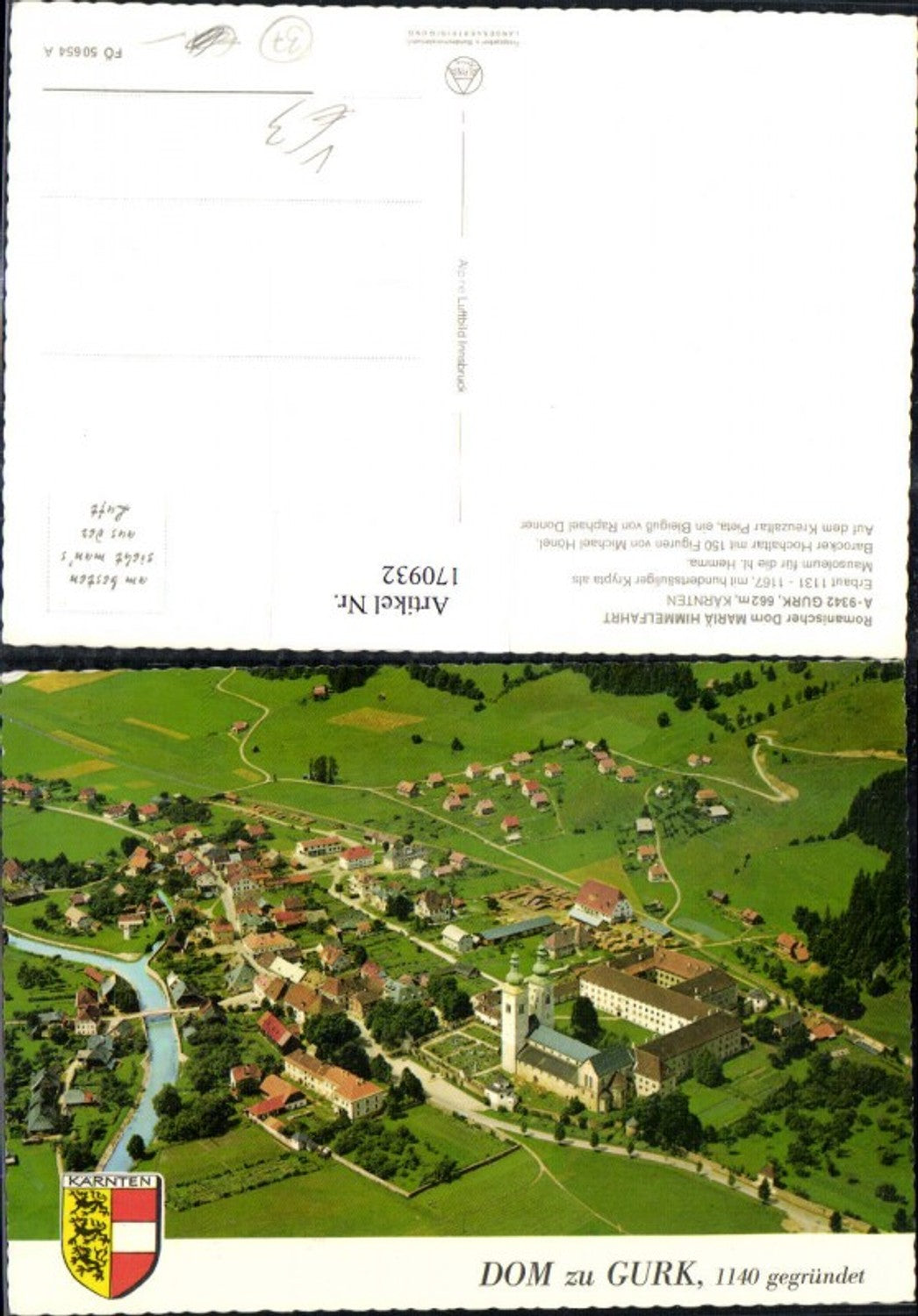 170932,Dom zu Gurk Totale Romanischer Dom Mariä Himmelfahrt pub Alpine Luftbild