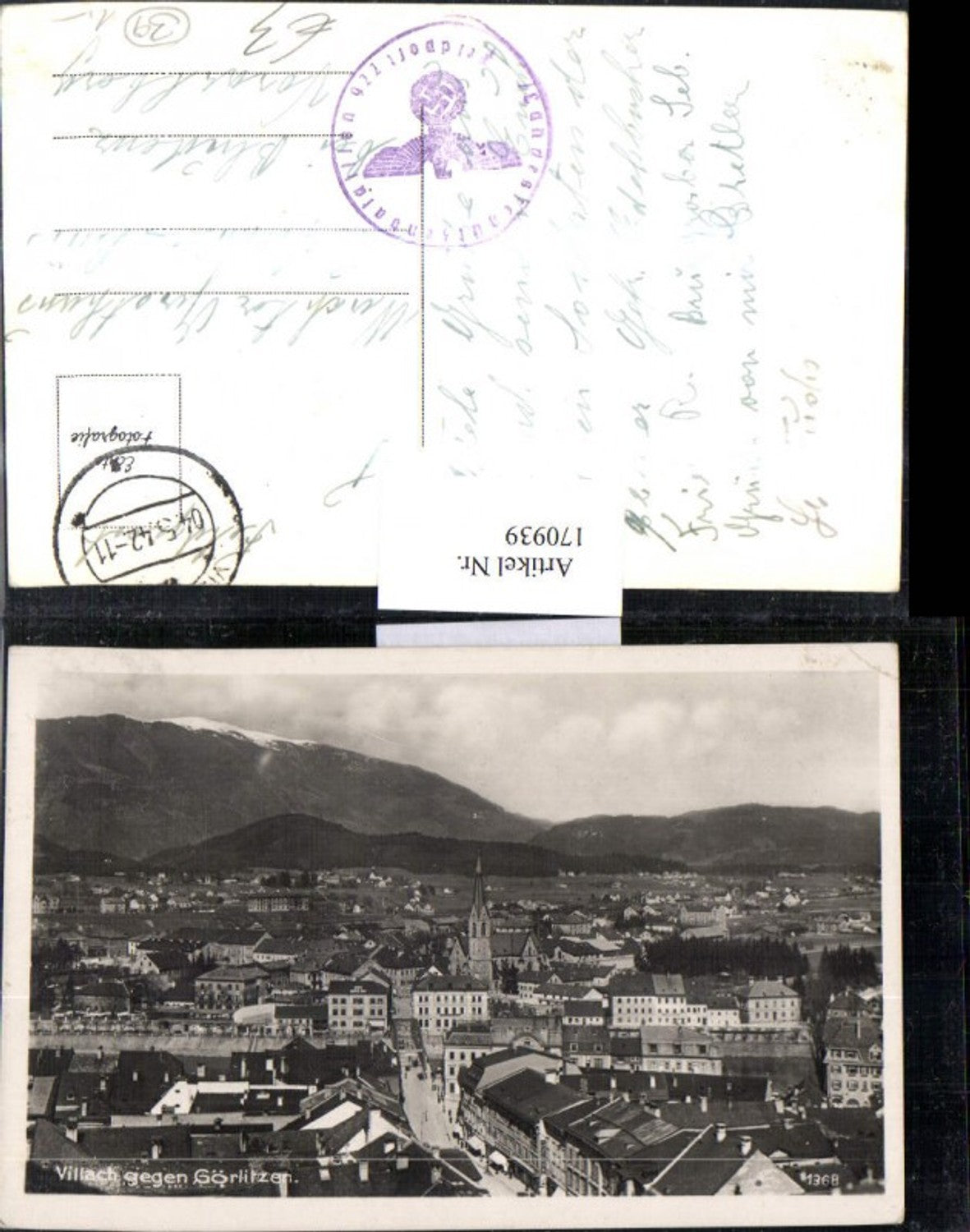 170939,Villach geg. Görlitzen Ortsansicht