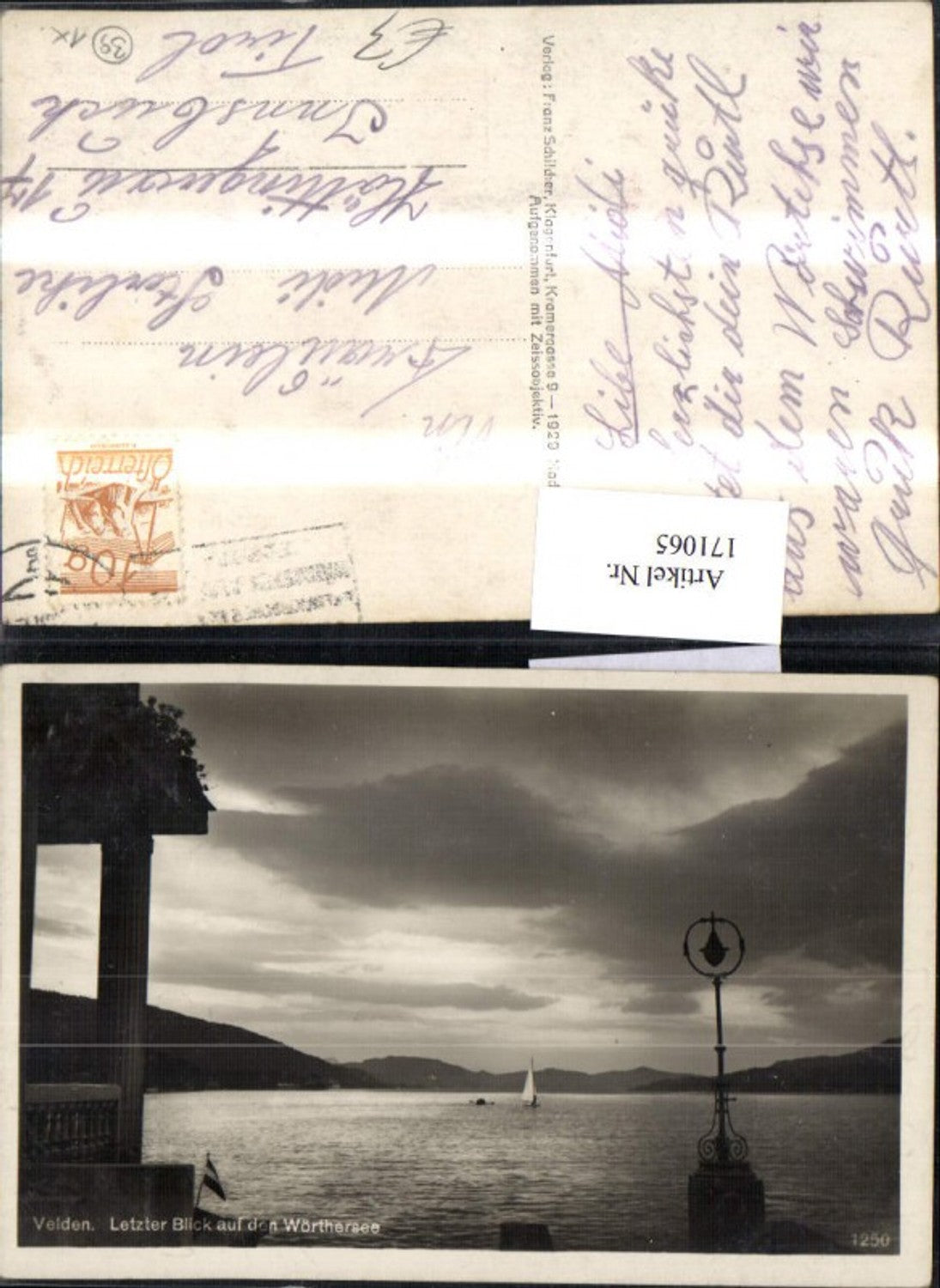 171065, Velden View of Lake Wörthersee