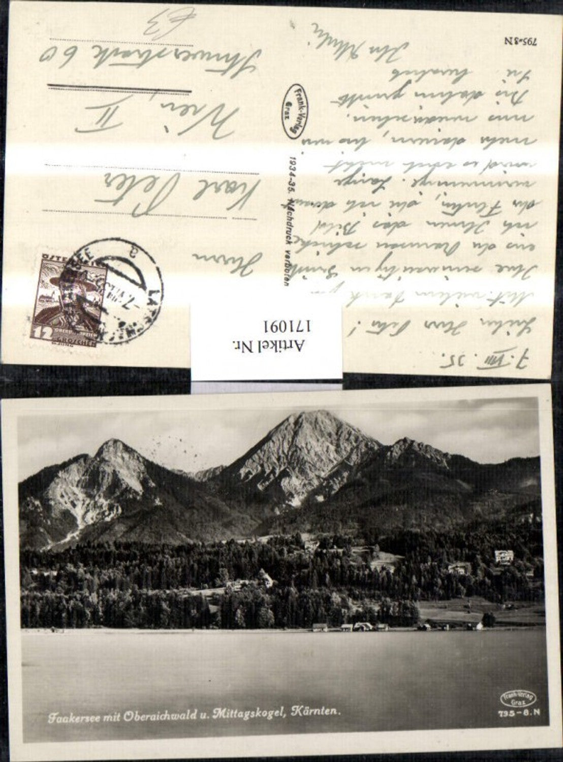 171091,Faakersee m. Oberaichwald u. Mittagskogel