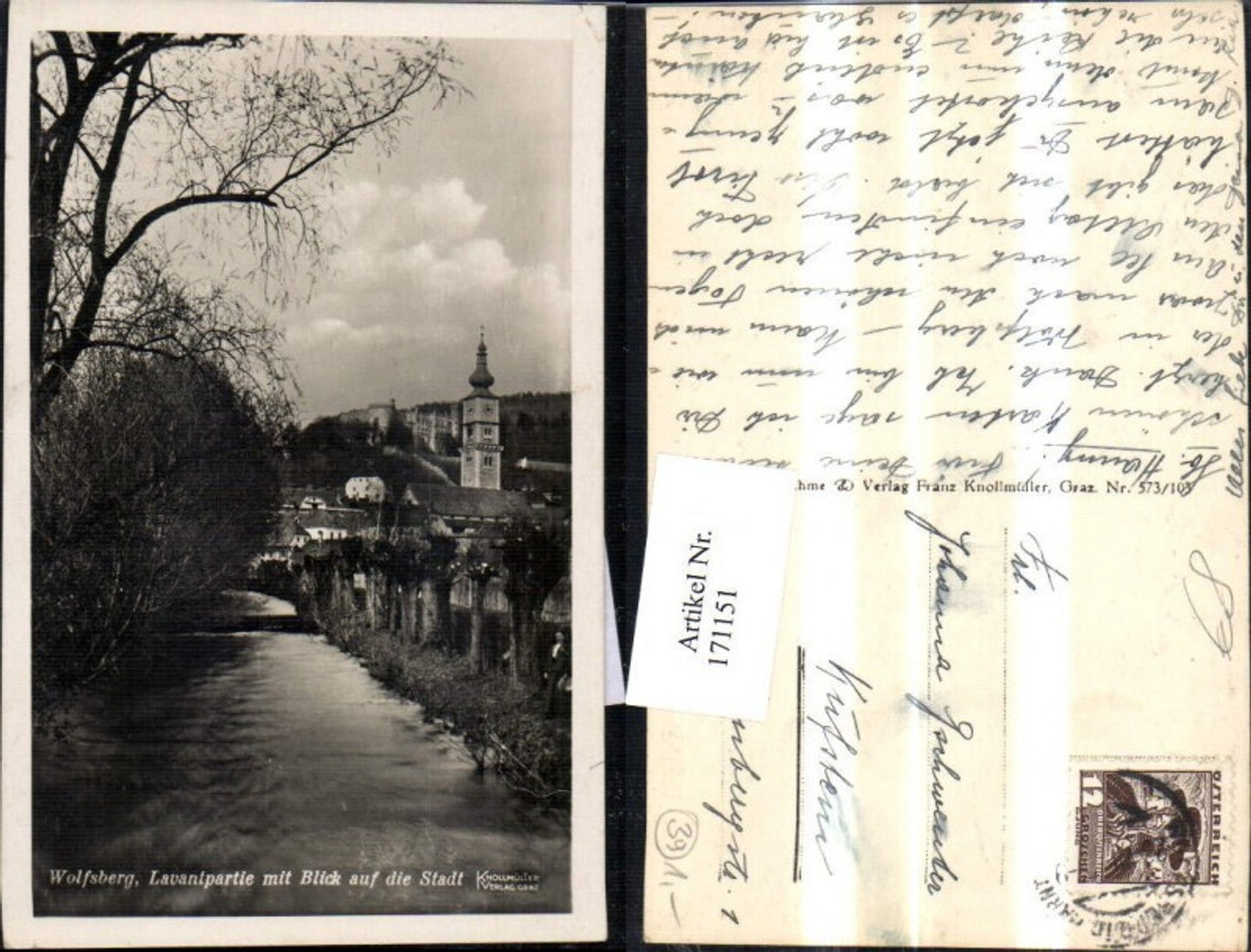 171151,Wolfsberg Lavantpartie m. Blick auf d. Stadt