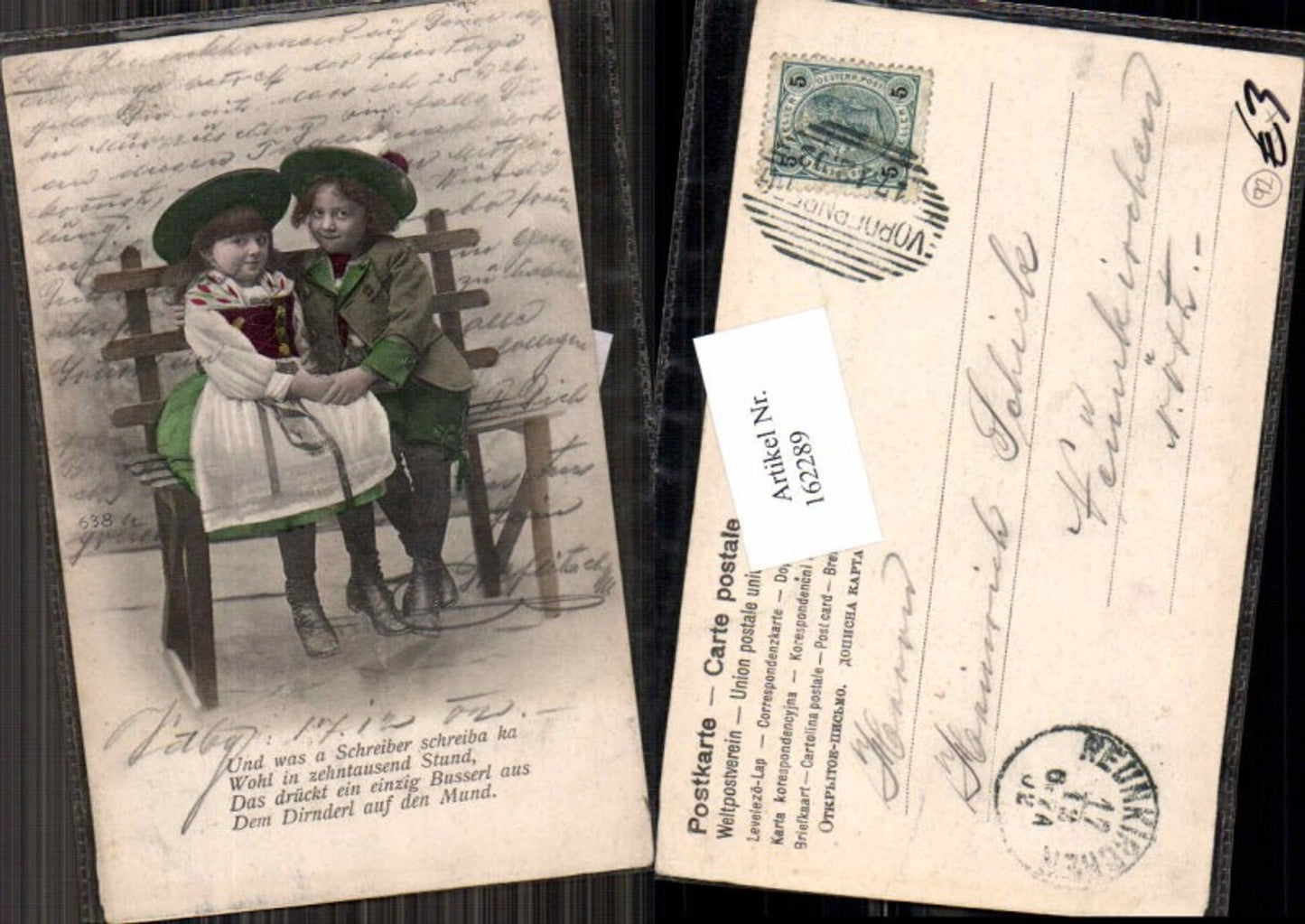 162289,Kinder Junge Mädchen Hut Tracht Trachten