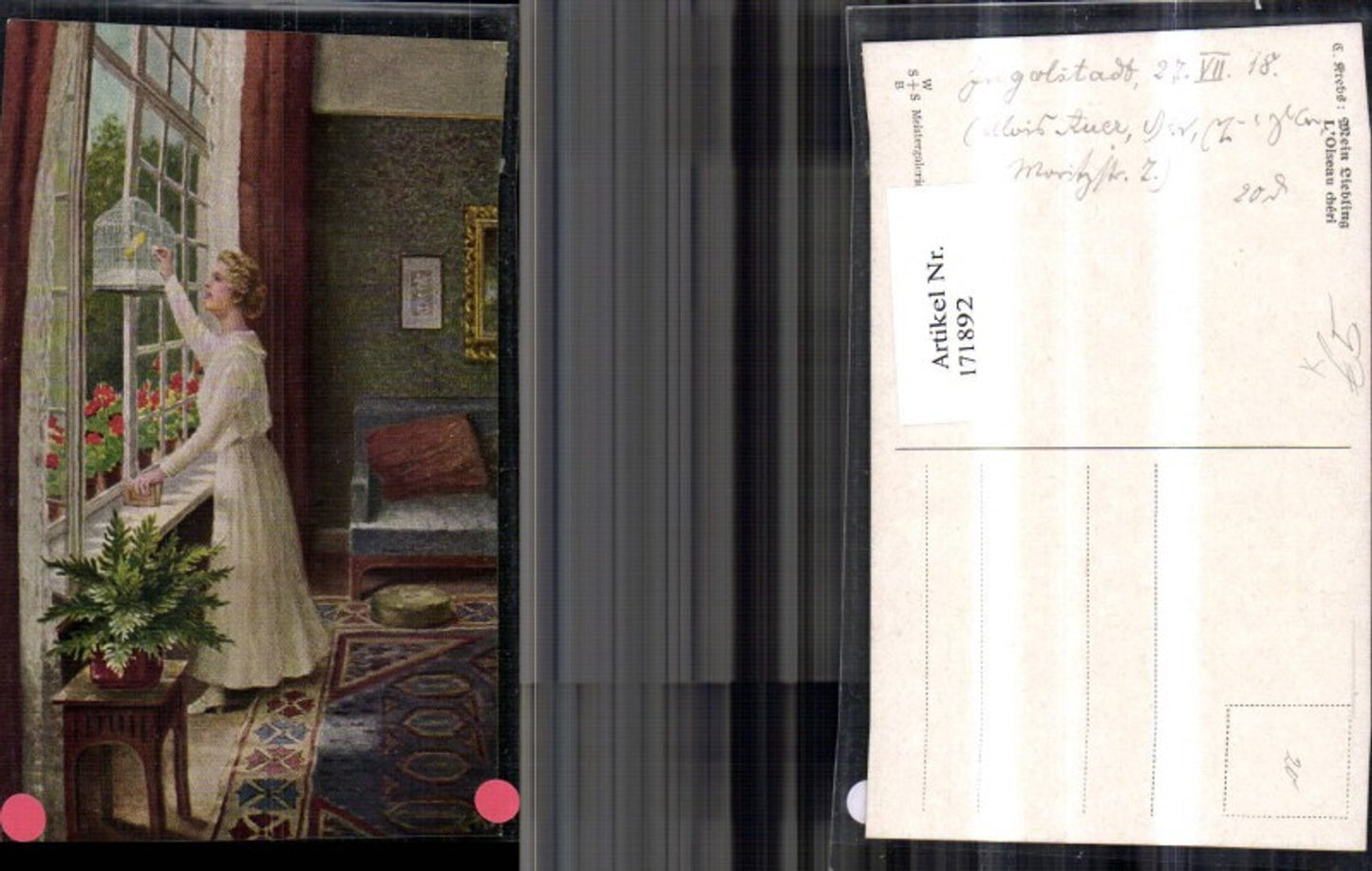 171892,Künstler Ak Mein Liebling sign Krebs