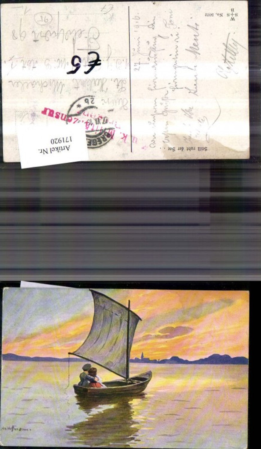 171920,Künstler Ak Still ruht d. See sign A. Hoffmann