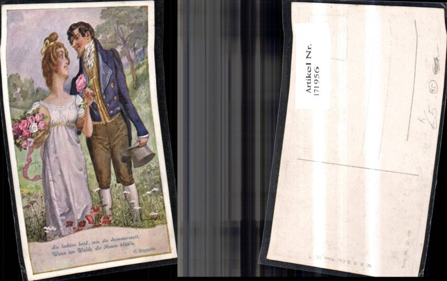 171956,Künstler Ak Liebespaar m. Spruch Liedtext sign Schubert