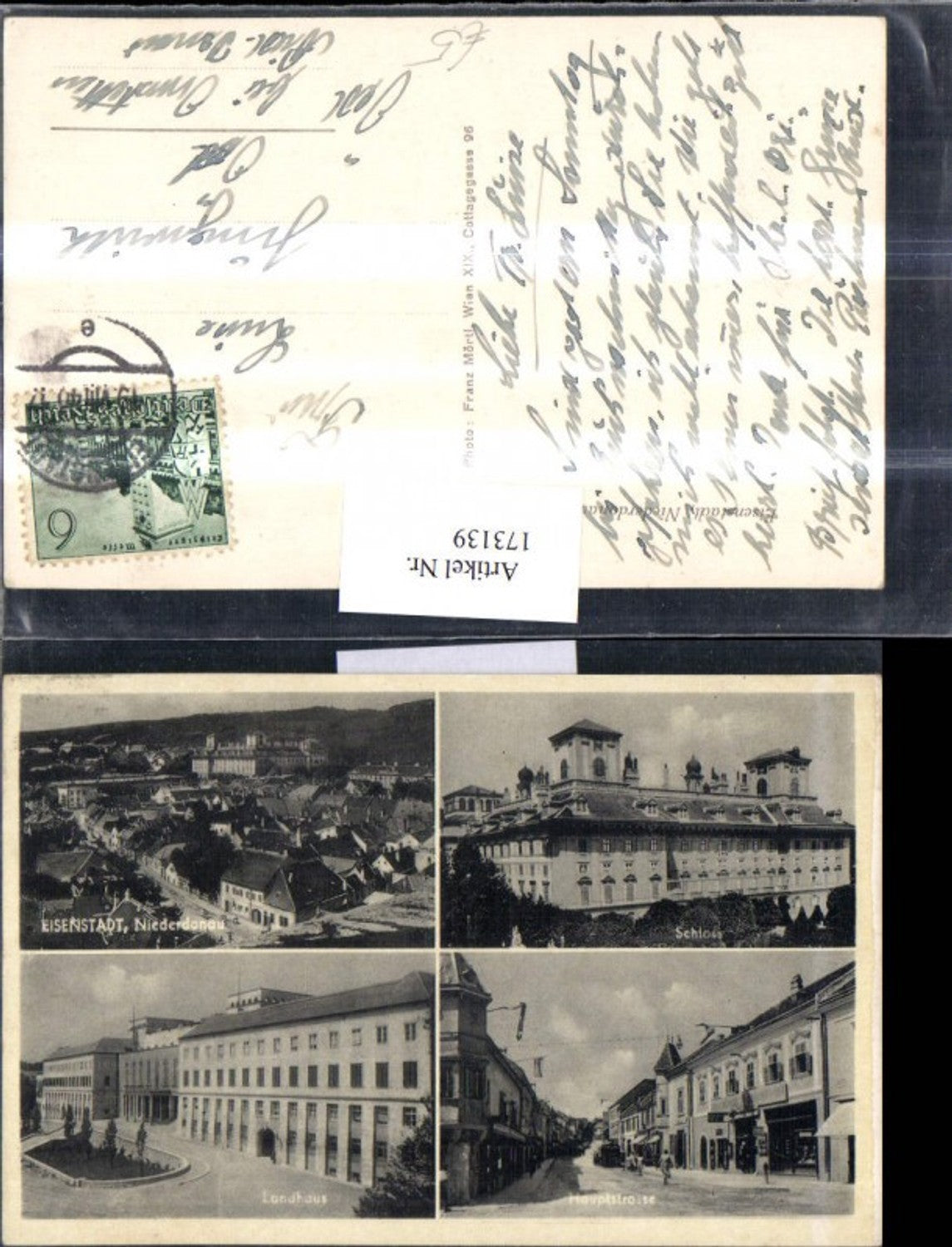 173139,Eisenstadt Totale Schloss Landhaus Hauptstraße Mehrbildkarte
