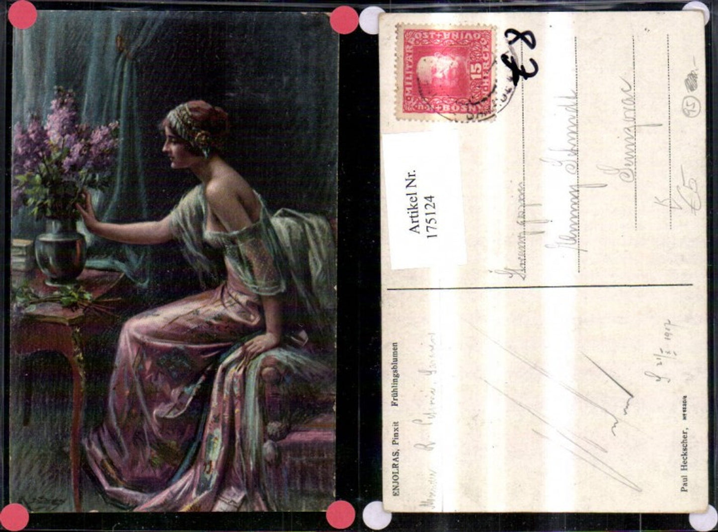 175124,Künstler Ak Enjolras Frühlingsblumen pub Paul Heckscher 1220/2