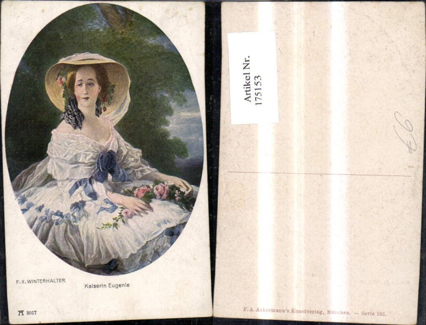 175153,Künstler Ak F. X. Winterhalter Kaiserin Eugenie Portrait