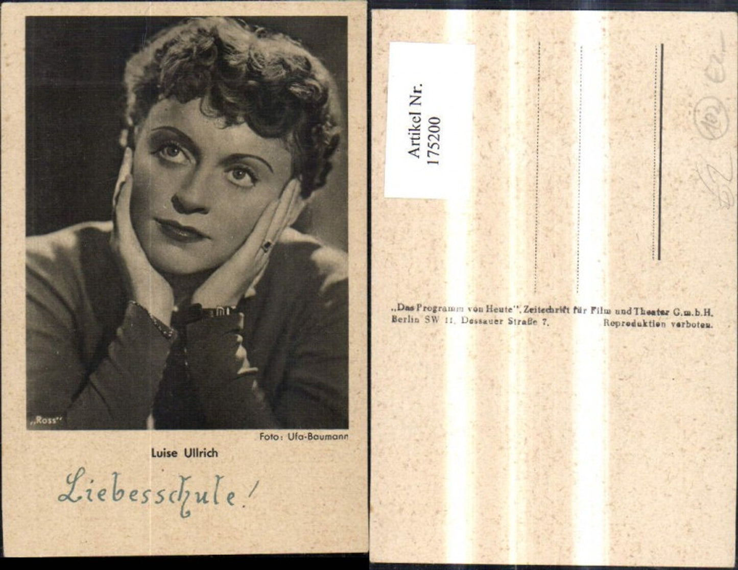 175200,Luise Ullrich i. Liebesschule pub Ross