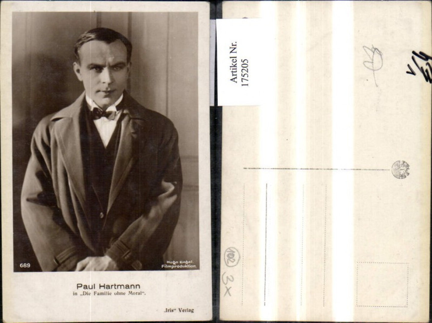 175205,Paul Hartmann i. Die Familie ohne Moral pub Iris 689