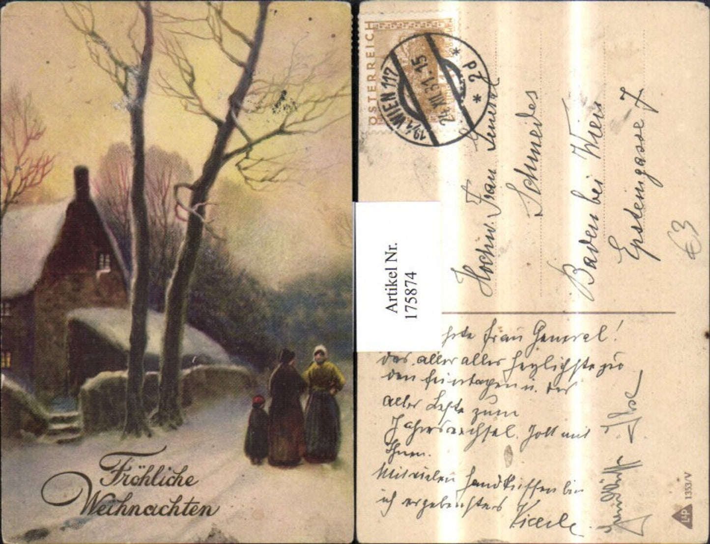 175874, Christmas Winter House People