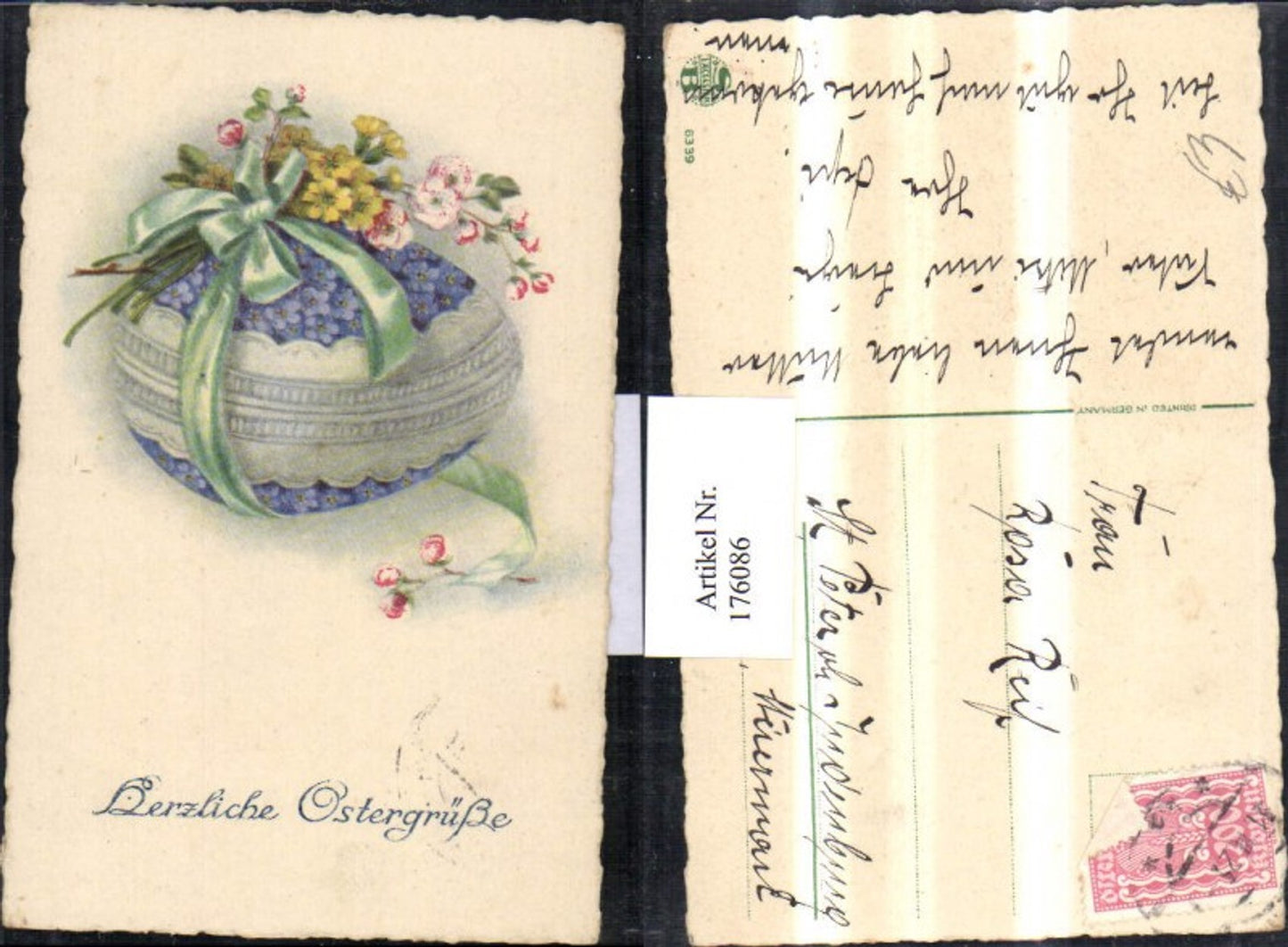 176086, Easter Easter egg Egg ribbon Flowers