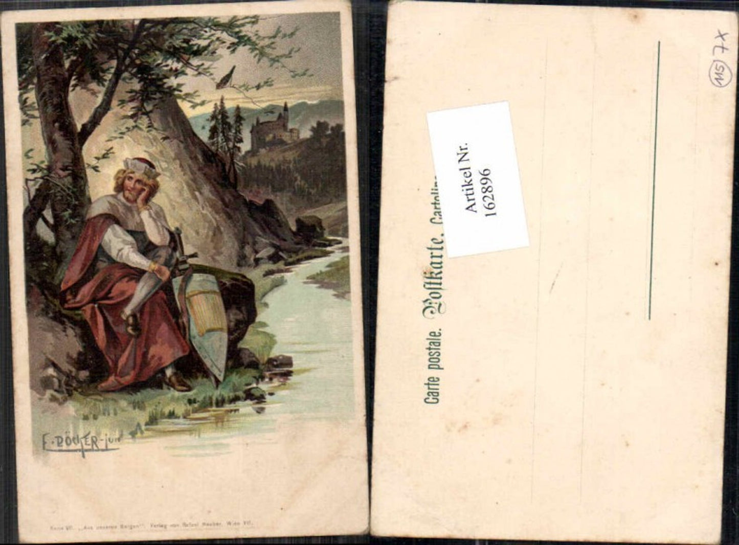 162896, Artist AK E. Döcker Jr. Ser 7 From Our Mountains Lithograph