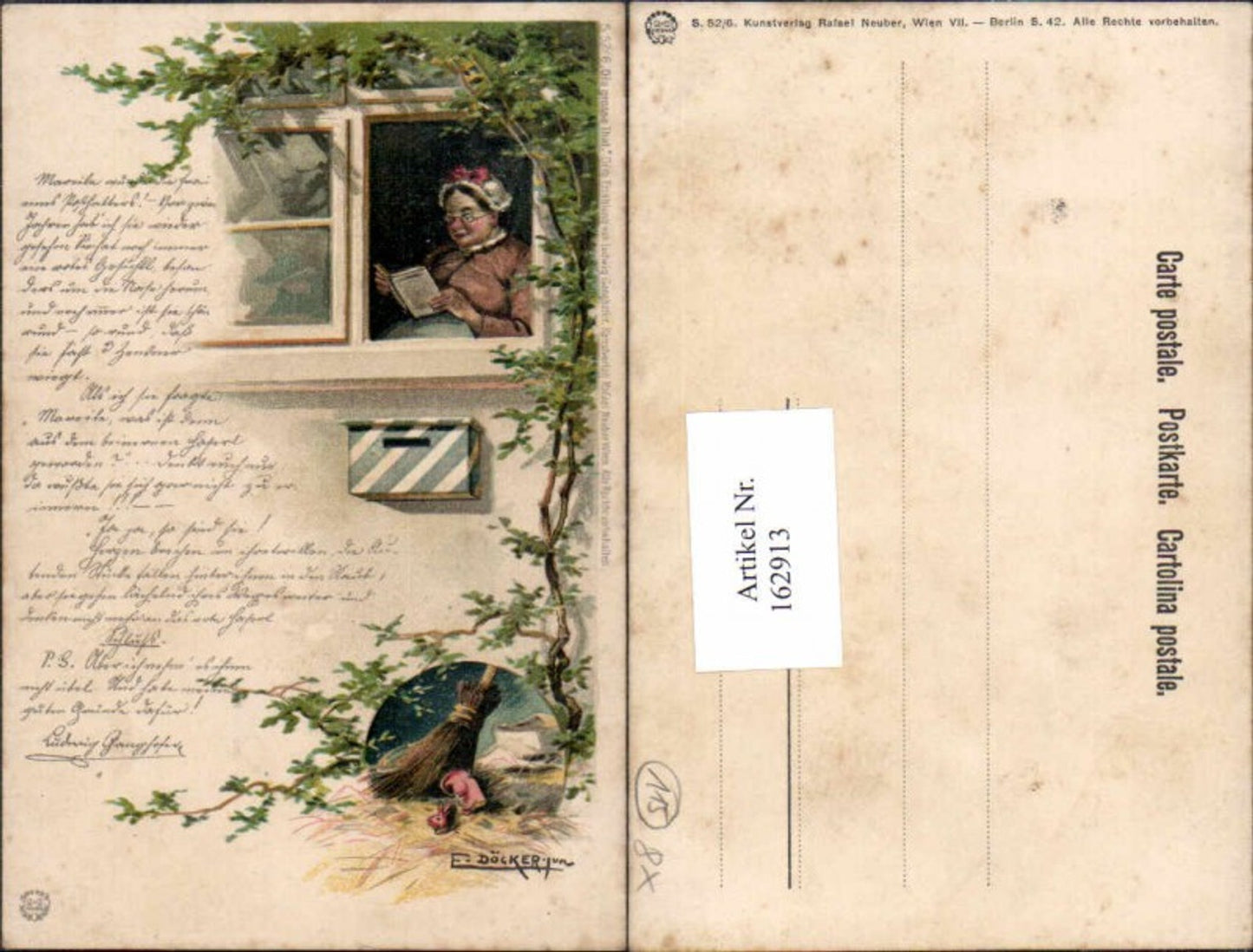 162913,Künstler AK E. Döcker jun. 52-6 Die grosse That
