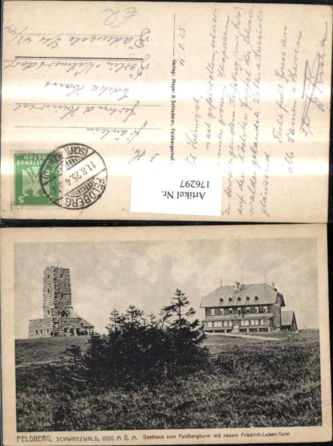 176297,Feldberg Schwarzwald Gasthaus zum Feldbergturm m. Neuem Friedrich-Luisen-Turm