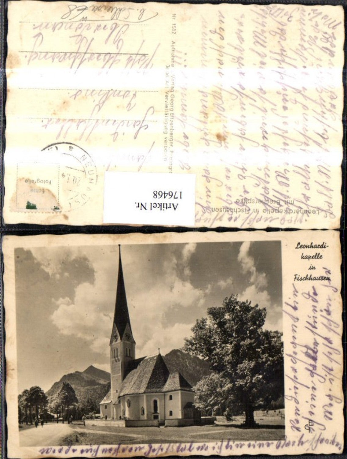 176468,Leonhardikapelle Kapelle i. Fischhausen m. Brecherspitze b. Schliersee