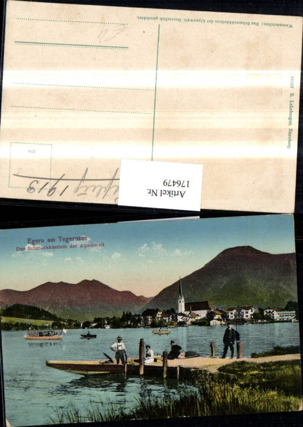 176479,Egern am Tegernsee Teilansicht Steg Boot