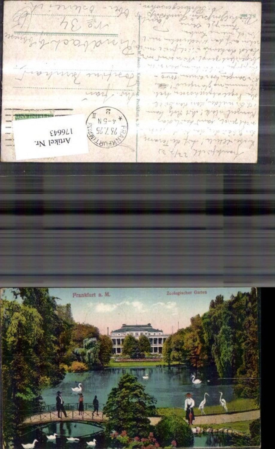 176643,Frankfurt a. Main Zoologischer Garten Park m. Schwäne Personen