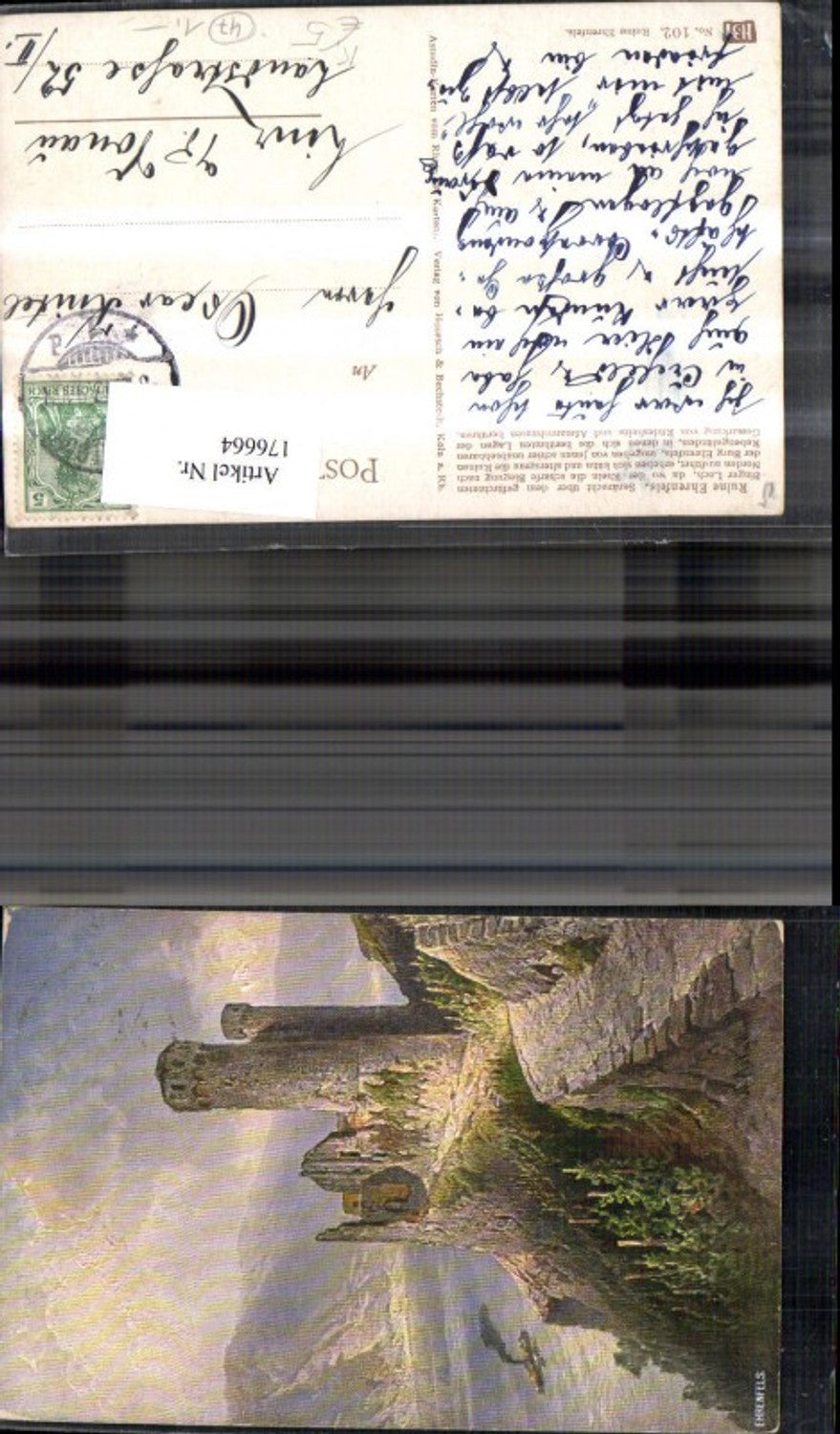 176664,Ehrenfels b. Rüdesheim am Rhein Künstler Ak sign N. Astudin