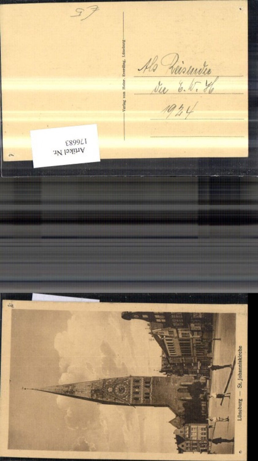 176683,Lüneburg St Johanniskirche Kirche m. Personen