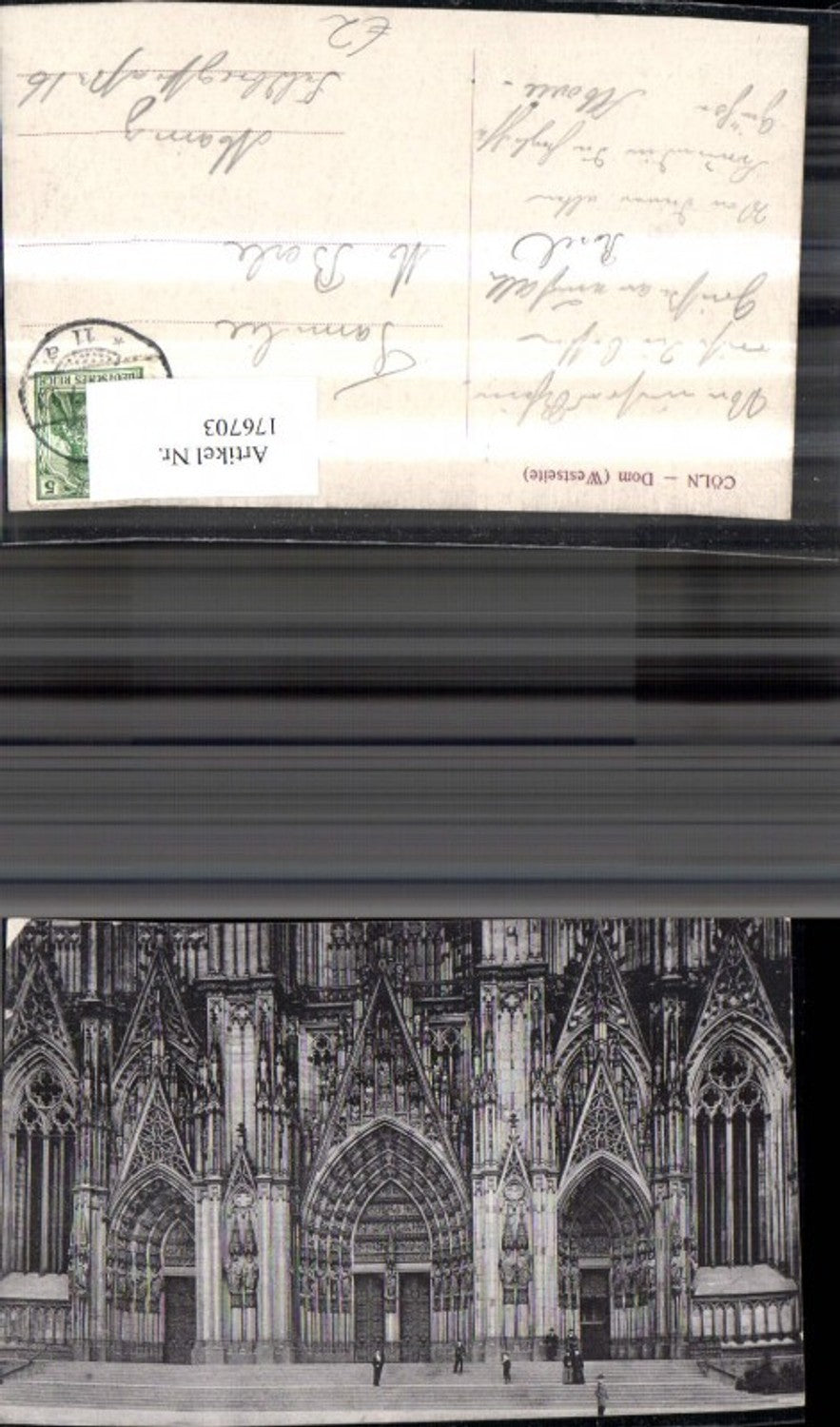 176703,Cöln Köln Dom Westseite m. Personen