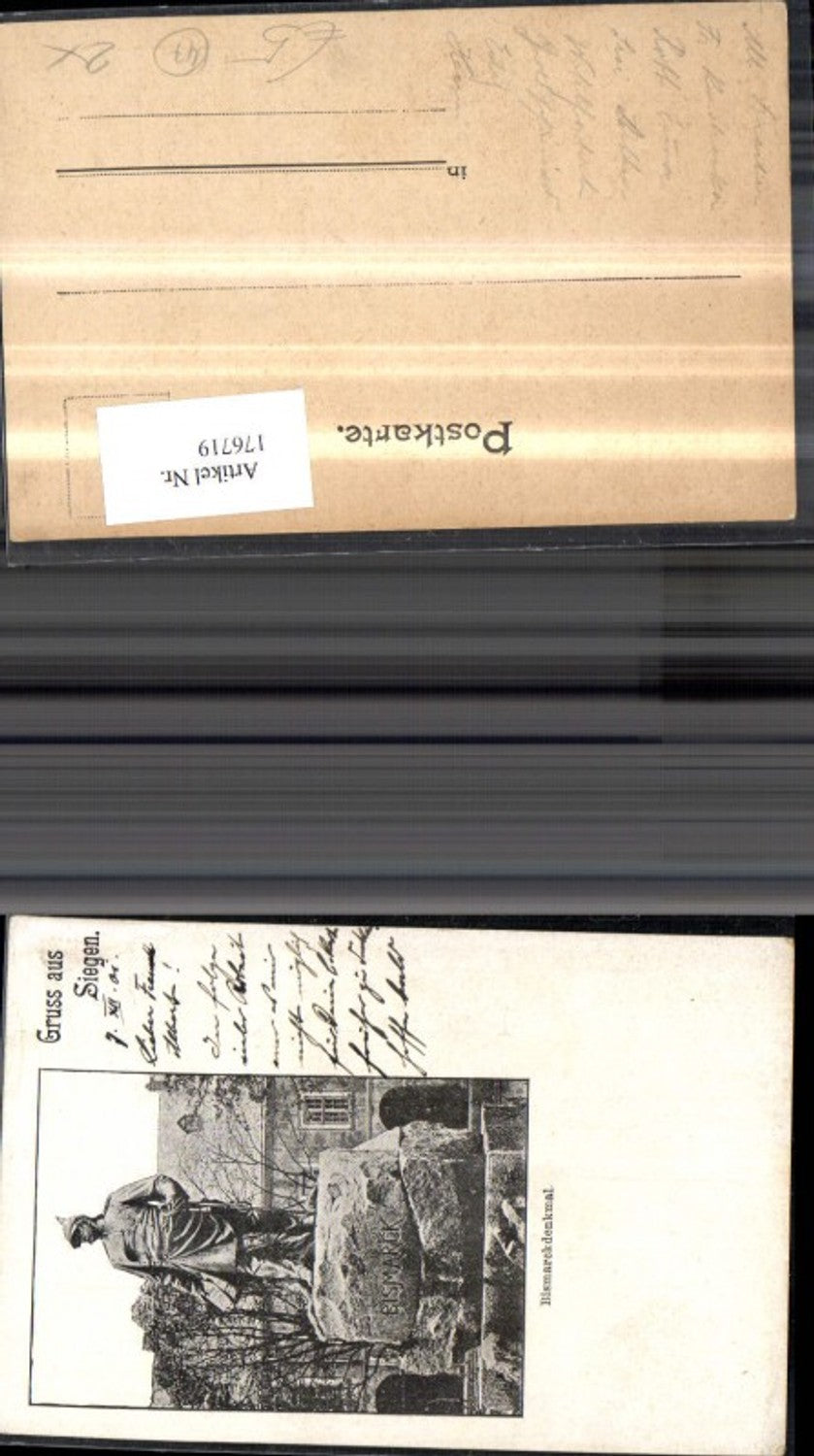 176719,Gruss a. Siegen Bismarckdenkmal Denkmal