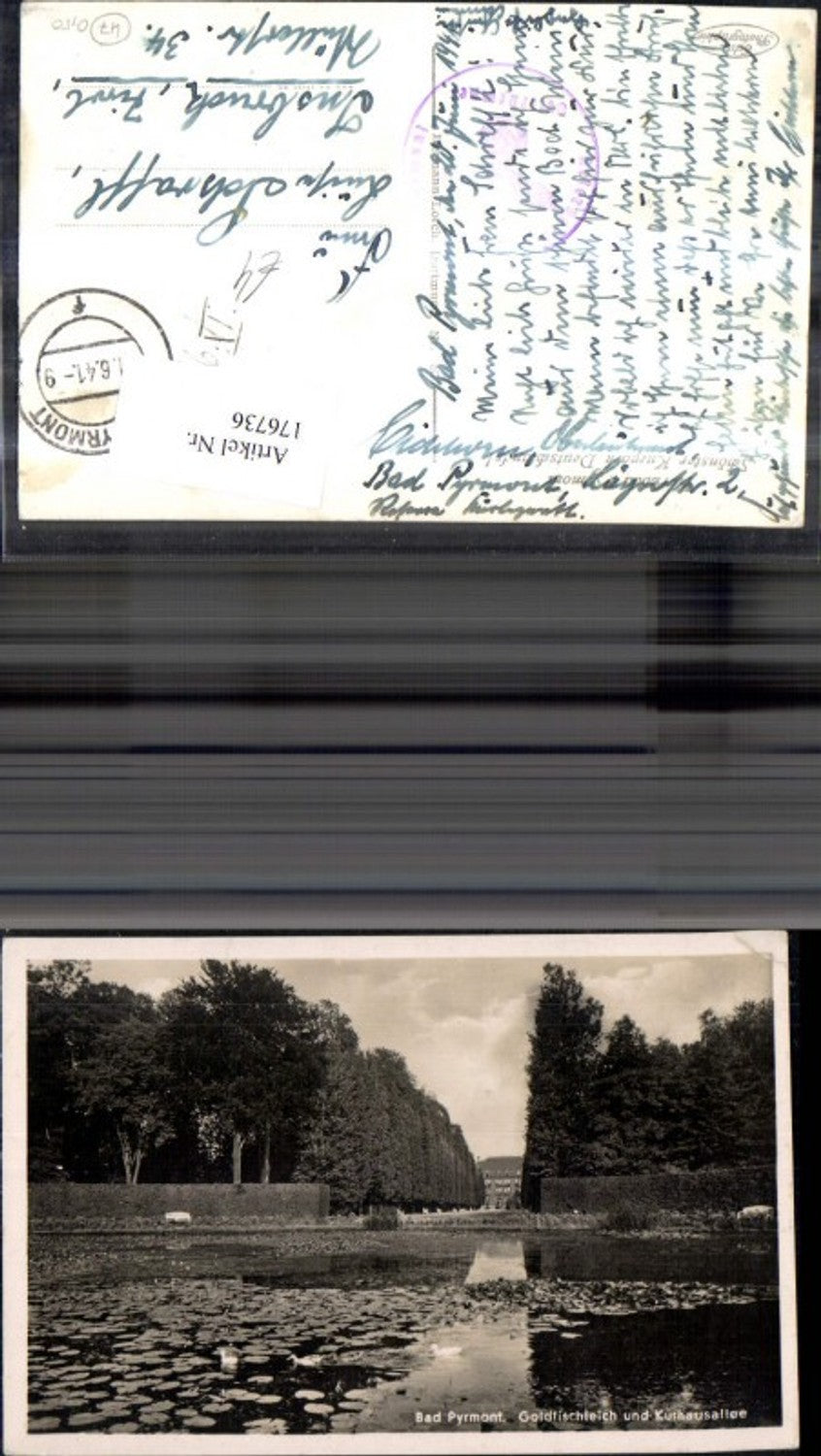176736,Bad Pyrmont Goldfischteich u. Kurhausallee