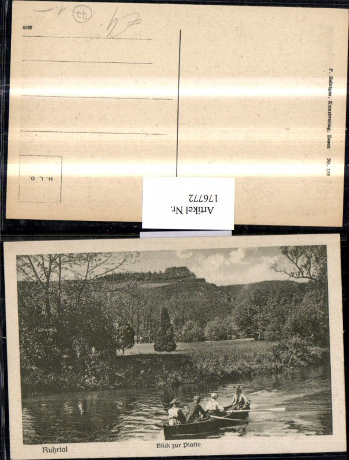 176772,Ruhrtal Blick zur Platte Ruderboot Boot