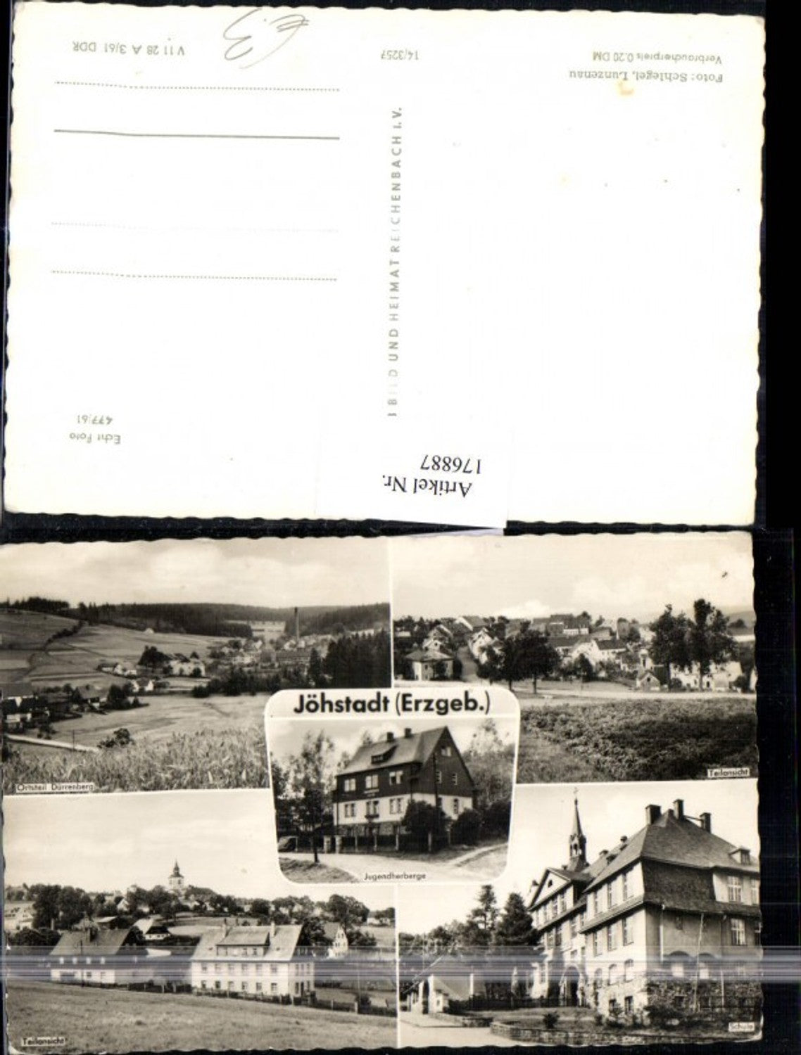 176887,Jöhstadt Erzgebirge Teilansicht Schule Ortsteil Dürrenberg Jugendherberge Mehrbildkarte
