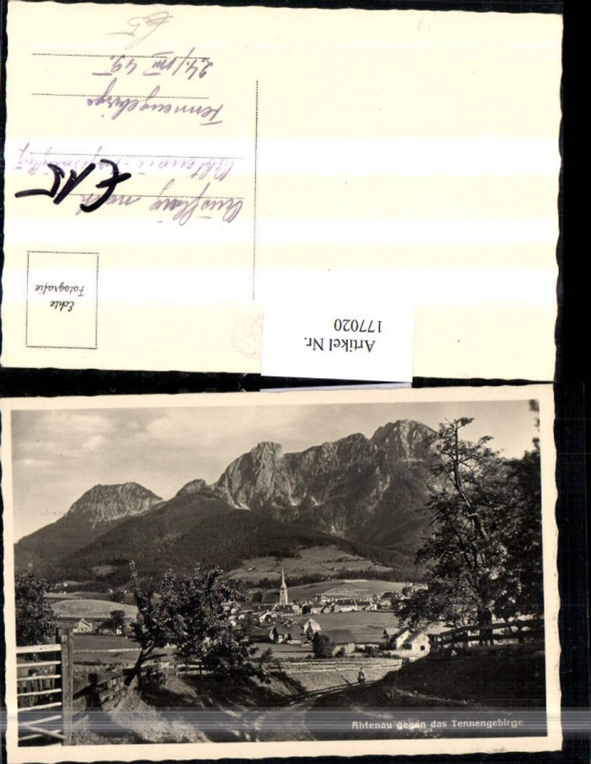 177020, Abtenau Total view against the Tennengebirge mountains