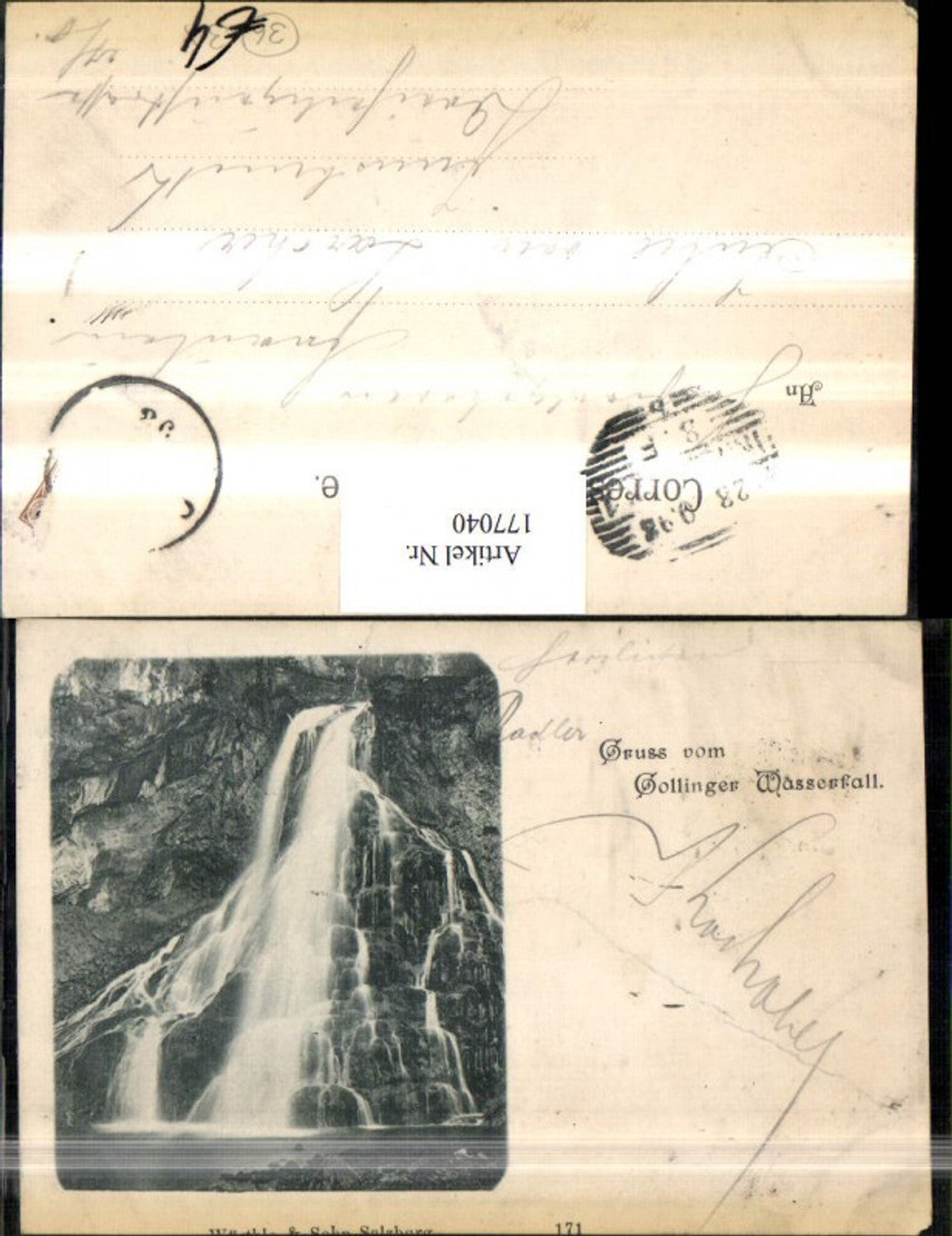 177040,Gruß vom Gollinger Wasserfall b. Golling