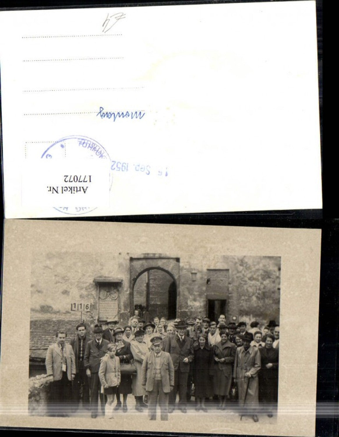 177072, Salzburg Photo Postcard Group picture Hohensalzburg Fortress 1952