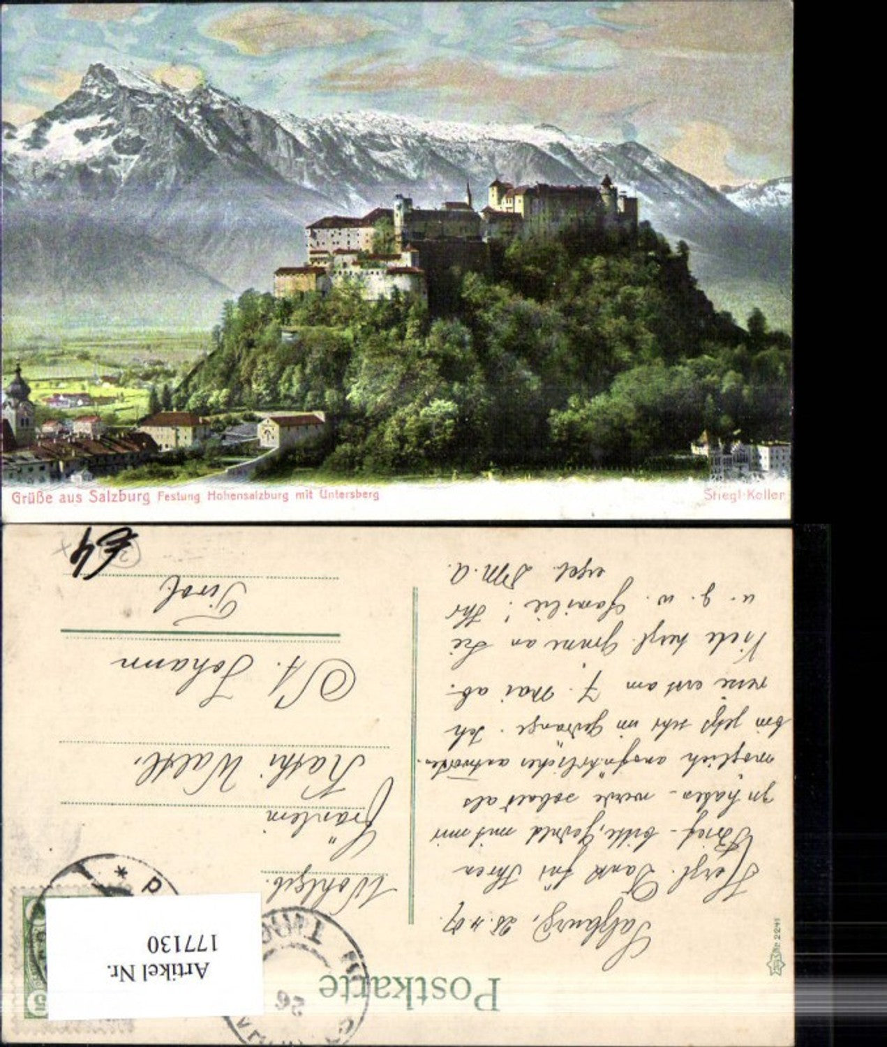 177130,Salzburg Festung Hohensalzburg m. Untersberg
