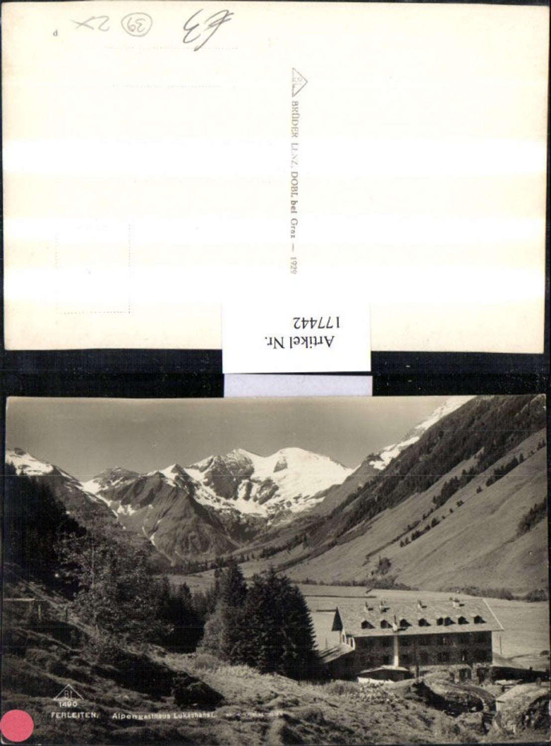177442,Ferleiten Alpengasthaus Lukashansl