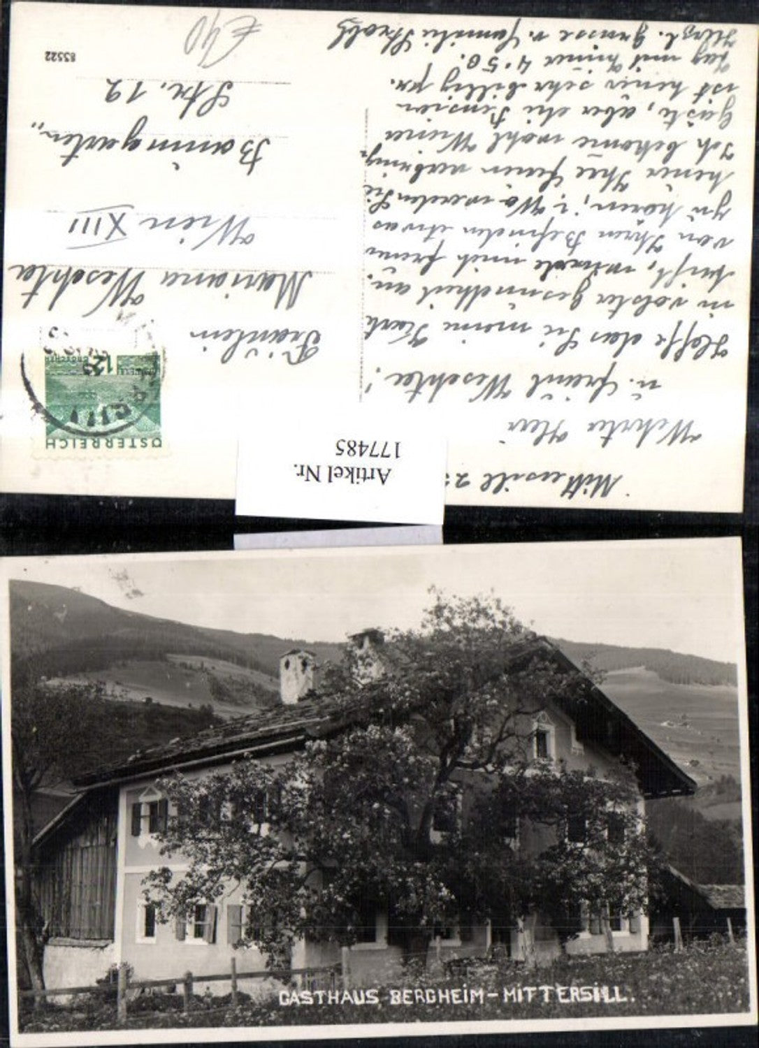 177485,Gasthaus Bergheim b. Mittersill seltene AK