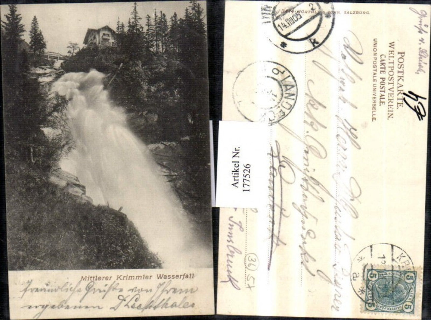 177526,Mittlerer Krimmler Wasserfall b. Krimml