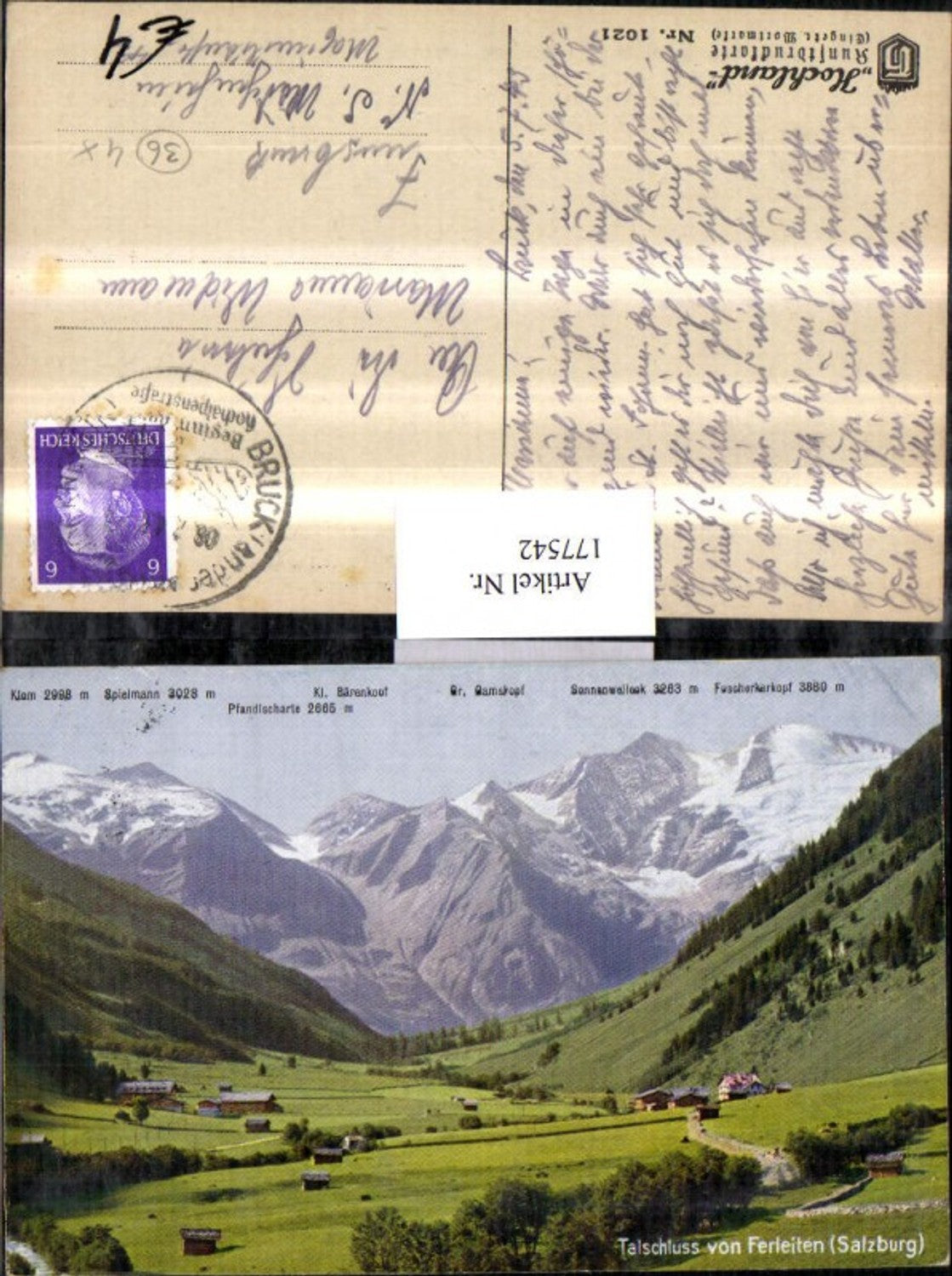 177542,Talschluss v. Ferleiten Klom Spielmann Pfandlscharte Kl. Bärenkopf Gamskopf Sonnenwalleck Fuscherkarkopf