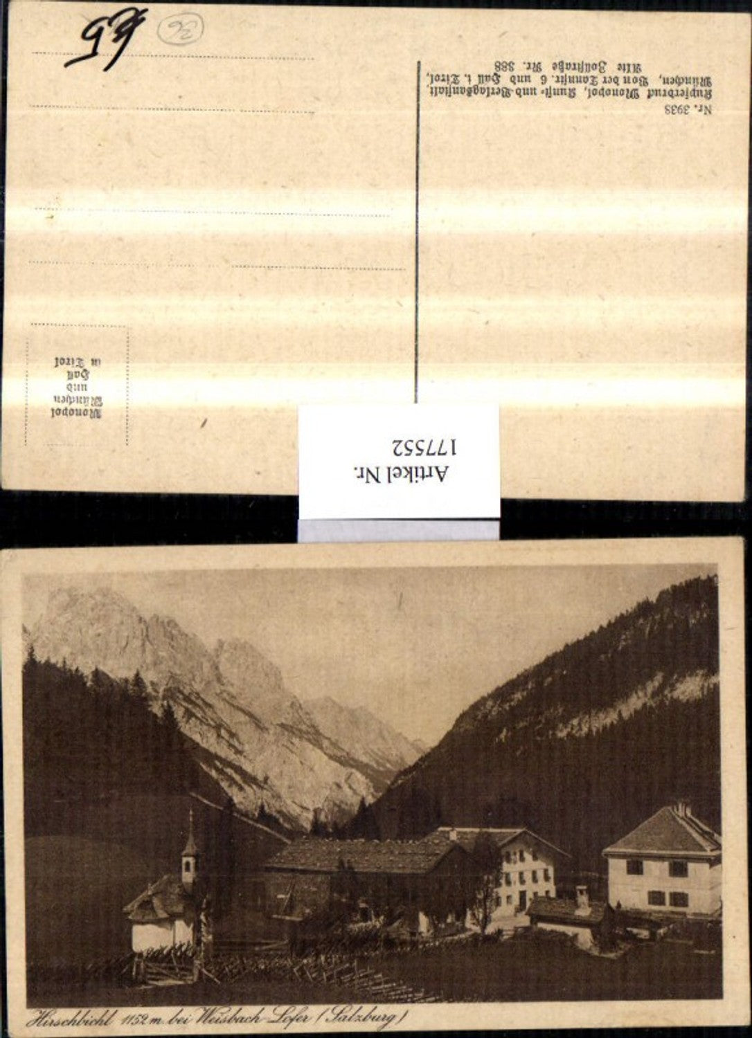 177552,Hirschbichl b. Weisbach Lofer Totale